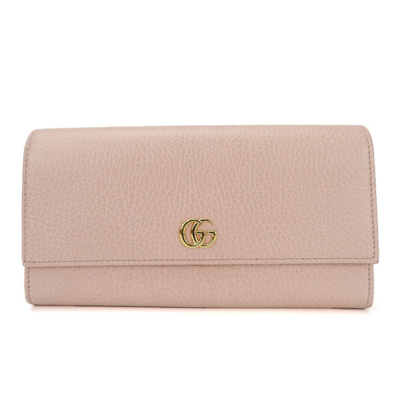 GUCCI Pink Leather GG Marmont Wallet - Picture 1 of 8